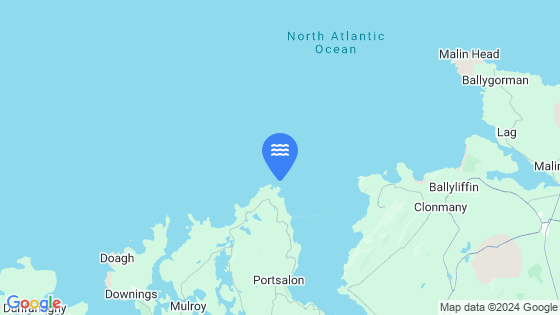Map showing the location of Fanad Head