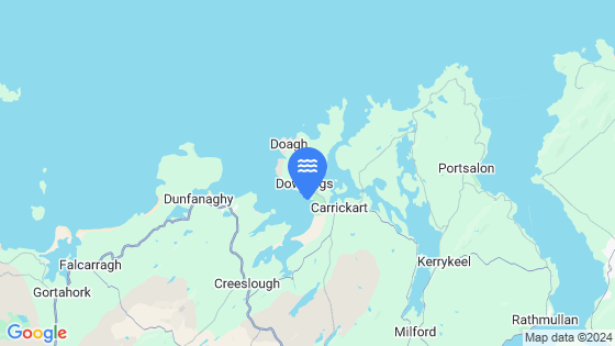 Map showing the location of Downies Bay
