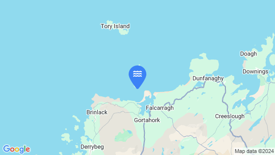 Map showing the location of Inishbofin Bay