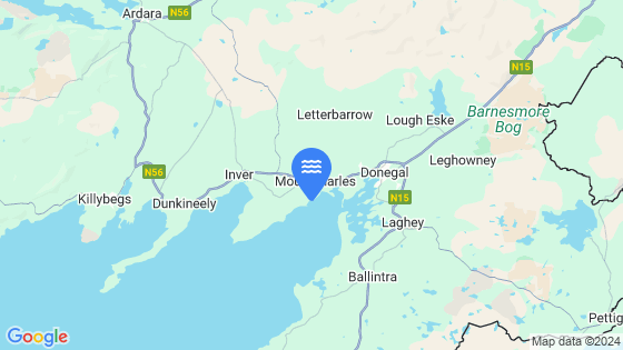 Map showing the location of Donegal Harbour (Salt Hill Quay)