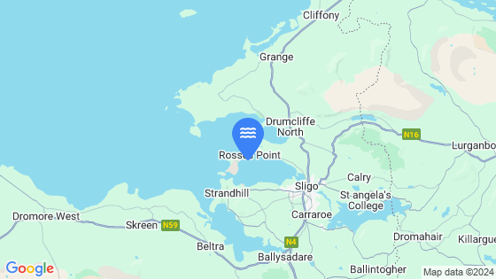 Map showing the location of Sligo Harbour (Oyster Island)
