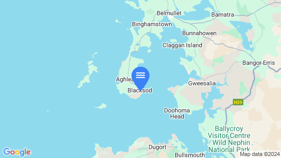 Map showing the location of Blacksod Quay