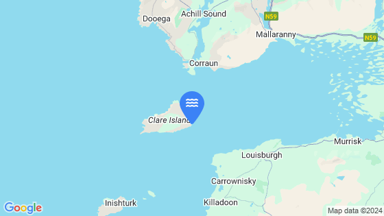 Map showing the location of Clare Island
