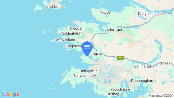 Map showing the location of Clifden Bay