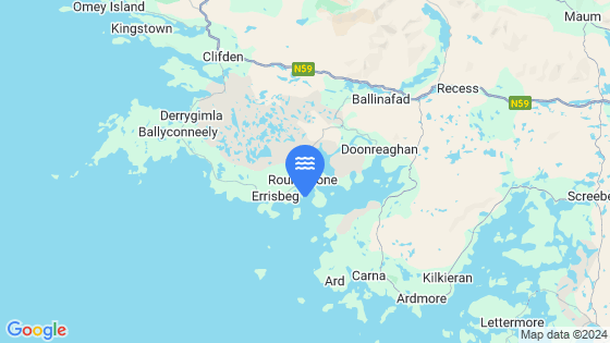 Map showing the location of Roundstone Bay