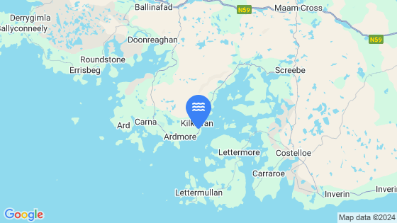 Map showing the location of Kilkieran Cove