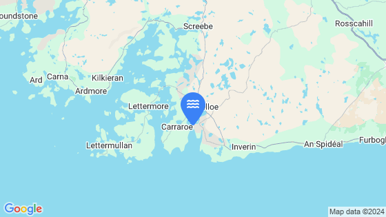 Map showing the location of Rossaveel