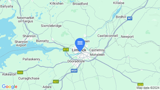 Map showing the location of Limerick Dock