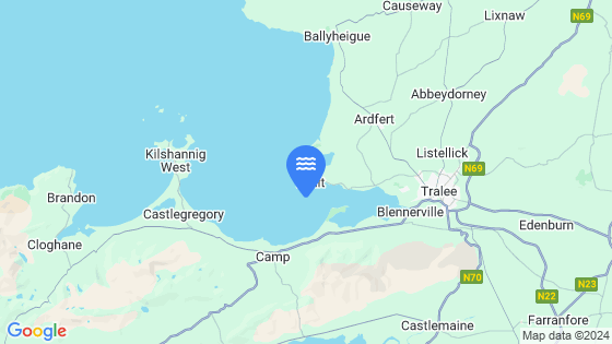 Map showing the location of Fenit Pier