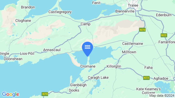 Map showing the location of Cromane Point