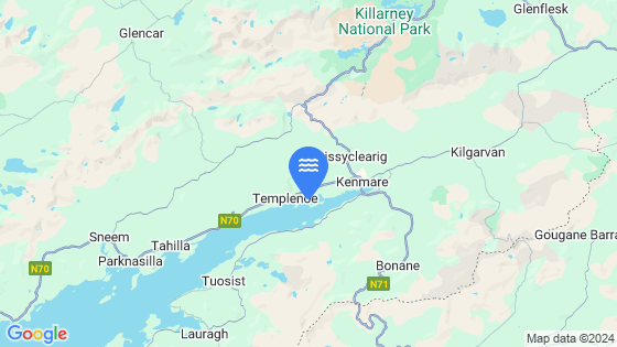 Map showing the location of Dunkerron Harbour