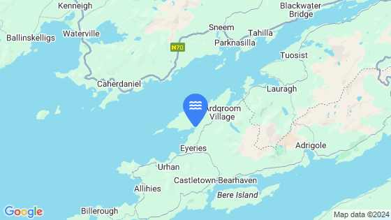 Map showing the location of Ballycrovane Harbour