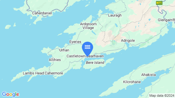 Map showing the location of CASTLETOWN BEARHAVEN