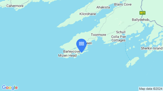 Map showing the location of Crookhaven