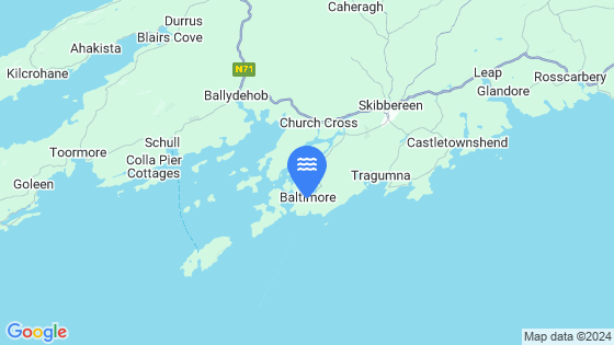 Map showing the location of Baltimore, Ireland
