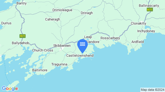 Map showing the location of Castletownshend