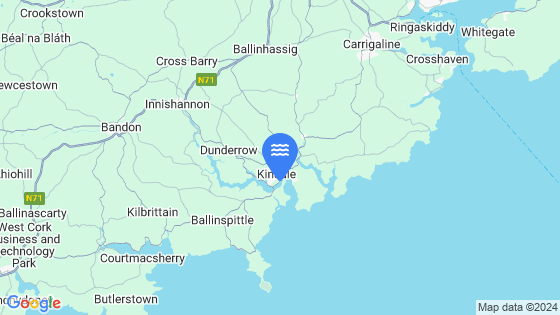 Map showing the location of Kinsale