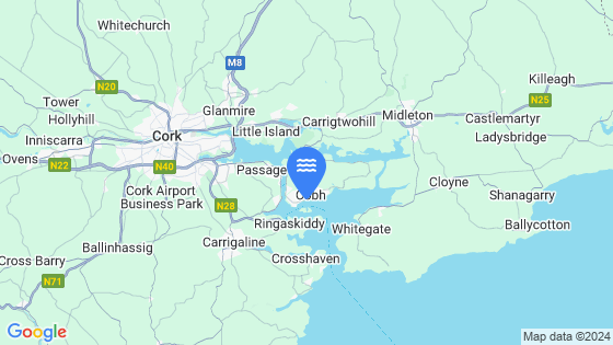 Map showing the location of COBH