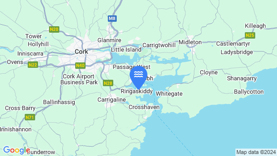 Map showing the location of Ringaskiddy