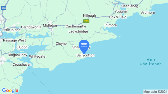 Map showing the location of Ballycotton