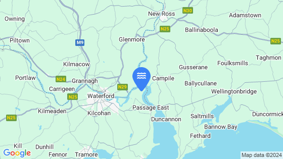 Map showing the location of Cheekpoint