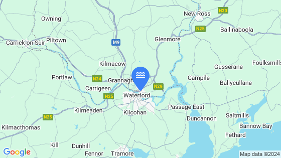 Map showing the location of Waterford